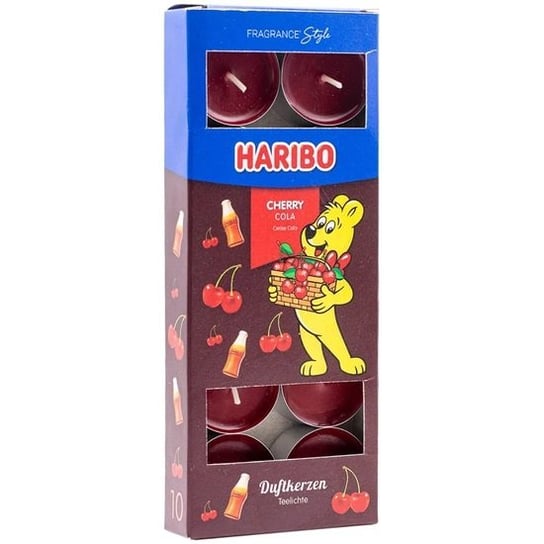 Haribo tealighty zapachowe 10 szt - Cherry Cola Haribo