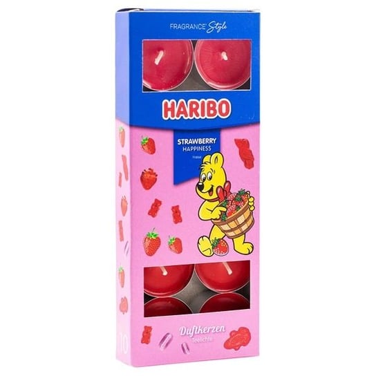 Haribo tealighty zapachowe 10 szt - Strawberry Happiness Haribo