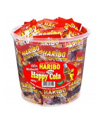 Haribo, żelki o smaku cola Happy Cola, 100 x 10 g Haribo