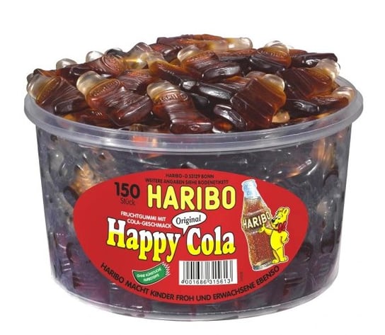 Haribo, żelki o smaku cola Happy Cola, 150 sztuk Haribo