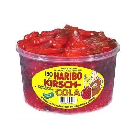 Haribo, żelki o smaku wiśniowej coli Kirsch-Cola, 150 sztuk Haribo