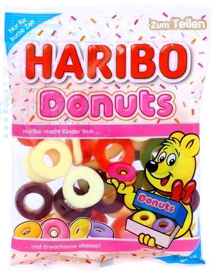 Haribo, żelki owocowe Donuts, owoce z cukrem piankowym, 175g Haribo