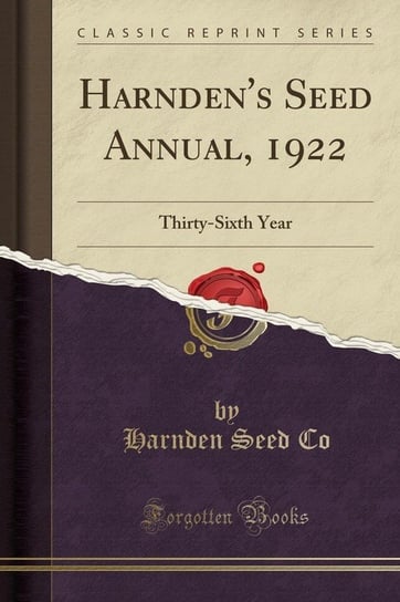 Harnden's Seed Annual, 1922 Co Harnden Seed