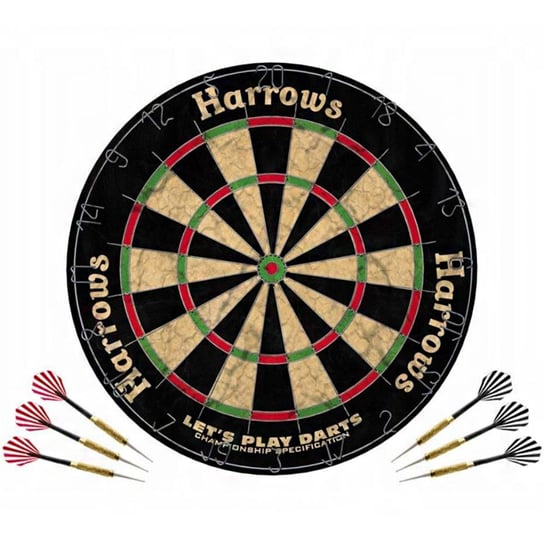 Harrows, Tarcza sizalowa Lets Play Darts Game Set Harrows
