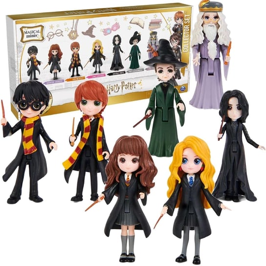 Harry Potter 7w1 Duży Zestaw kolekcjonerski Figurki Ron Hermiona Dumbledore Luna McGonagall Snape Wizarding World