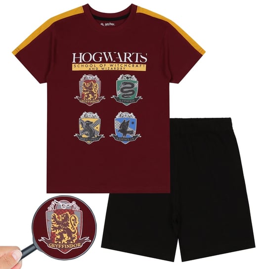 Harry Potter Chłopięca piżama z krótkimi spodniami, bordowo-czarna letnia piżama 9 lat 134 cm sarcia.eu