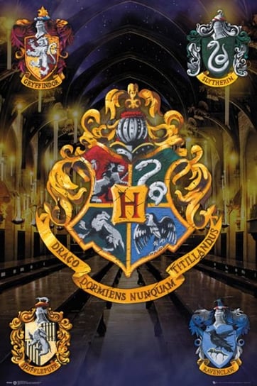 Harry Potter - Herby Domów - plakat 61x91,5 cm GBeye