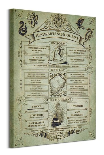Harry Potter Hogwarts School List  - obraz na płótnie Pyramid Posters