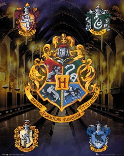 Harry Potter House Crests - plakat filmowy 40x50 cm GBeye