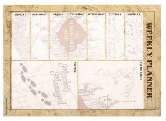 Harry Potter Marauders Map - Planer Tygodniowy A5 Harry Potter