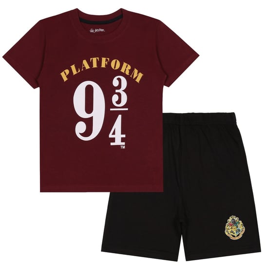 Harry Potter Platforma 9 3/4 Chłopięca piżama, letnia piżama dla chłopca, bordowo-czarna 11 lat 146 cm sarcia.eu