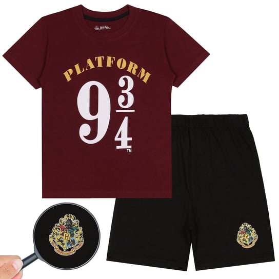 Harry Potter Platforma 9 3/4 Chłopięca piżama, letnia piżama dla chłopca, bordowo-czarna 13 lat 158 cm sarcia.eu