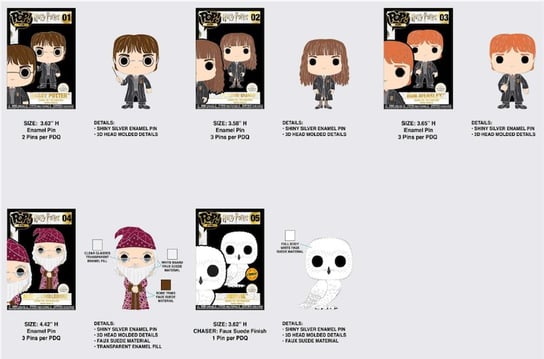 harry potter - pop large enamel - assortment 12 pcs Inna marka