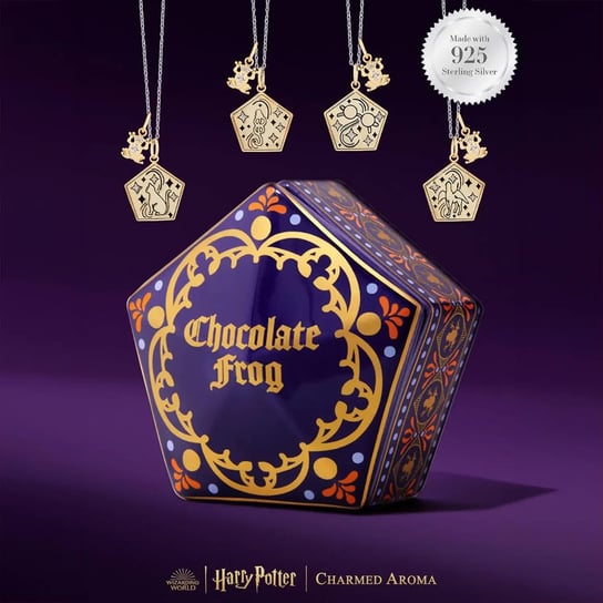 Harry Potter świeczka z biżuterią Naszyjnik Srebro Czekoladowa Żaba Chocolate Frog Inna marka