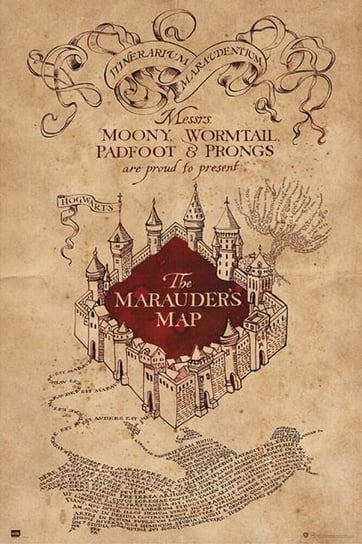 Harry Potter The Marauders Map - plakat 61x91,5 cm Grupo Erik