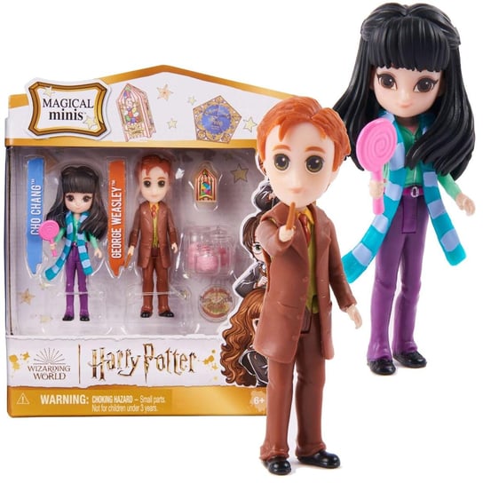 Harry Potter zestaw figurek Cho Chang i George Weasley + akcesoria Wizarding World
