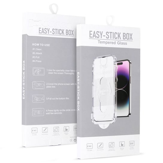 Hartowane szkło Full Glue Easy-Stick Box do IPHONE 11 PRO MAX CZARNY Inna marka