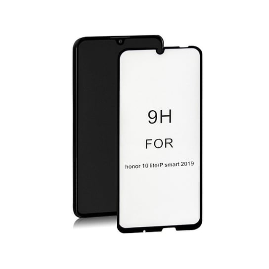 Hartowane szkło ochronne PREMIUM do Huawei P Smart 2019 | 6D | Czarne | Pełne Qoltec