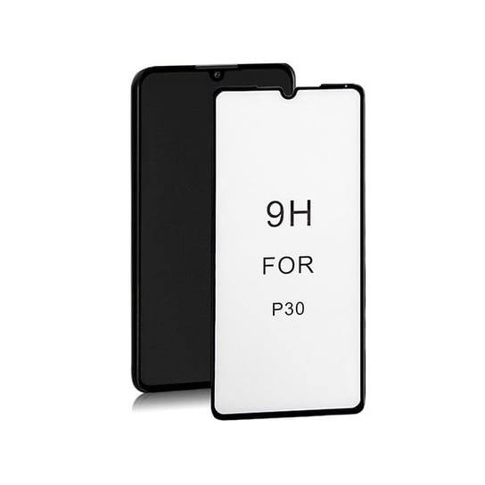 Hartowane szkło ochronne PREMIUM do Huawei P30 | 6D | Czarne | Pełne Qoltec