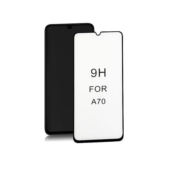 Hartowane szkło ochronne PREMIUM do Samsung Galaxy A70 | 6D | Czarne | Pełne Qoltec