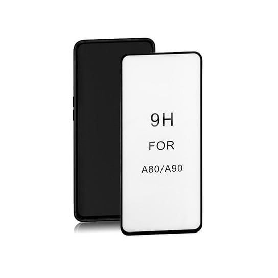 Hartowane szkło ochronne PREMIUM do Samsung Galaxy A90 | 6D | Czarne | Pełne Qoltec