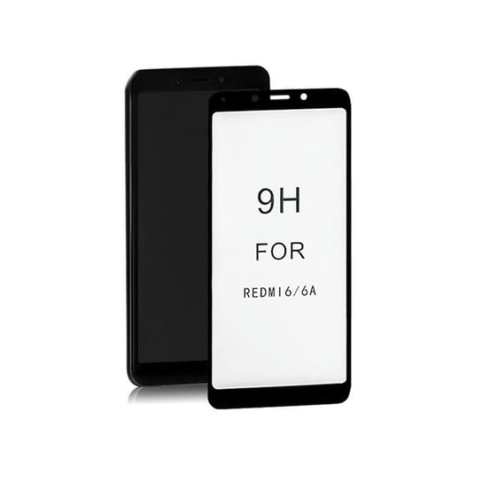 Hartowane szkło ochronne PREMIUM do Xiaomi Redmi 6A | 6D | Czarne | Pełne Qoltec