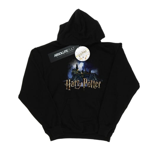 Hary Potter Męska Bluza Z Kapturem Zamek Hogwart (L / Czarny) Harry Potter