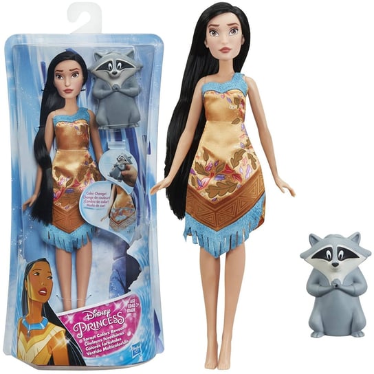 Hasbro E0283 Disney Princess Lalka Pocahontas zmieniająca kolor + figurka Meeko Hasbro
