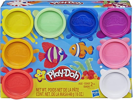 Hasbro E5062 Play Doh Ciastolina 8 kolorów tub Rainbow Tęczowy Zestaw Hasbro