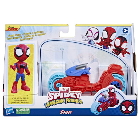 Hasbro, figurka Spider-Man, SPIDEY I SUPER-KUMPLE SPIDEY Z MOTOCYKLEM SPIDEY AND HIS AMAZING FRIENDS