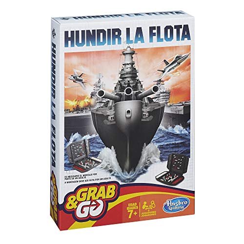 Hasbro Gaming – Sink The Fleet, gra podróżnicza (B09951750) [może nie być w języku angielskim] Wersja hiszpańska/portugalski wielokolorowa Hasbro Gaming