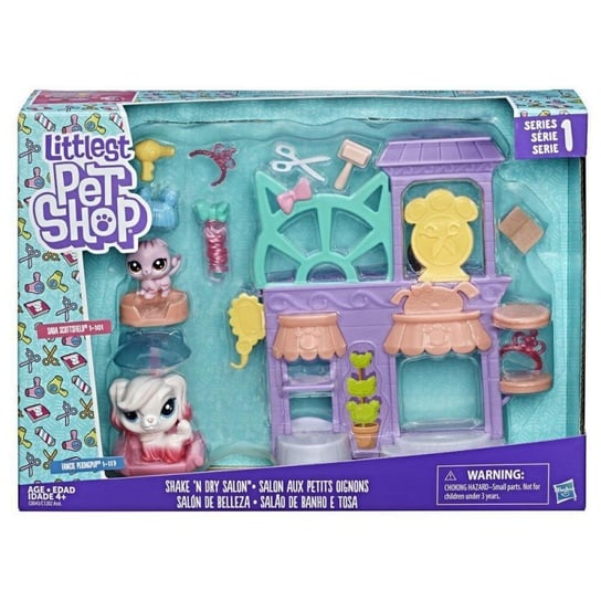 Hasbro, Littles Pet Shop, figurki Shake and Dry Salon, zestaw Hasbro
