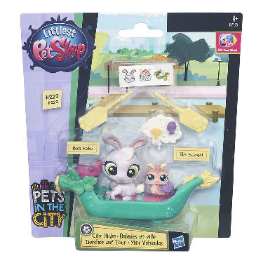 Hasbro, Littles Pet Shop, zestaw figurek- królik i ślimak na smoczej łodzi, B3807/B7755 Littlest Pet Shop