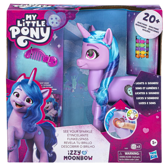 Hasbro, My Little Pony, figurka Izzy z efektami świetlnymi, dźwiękami, muzyką i akcesoriami, F3870 My Little Pony
