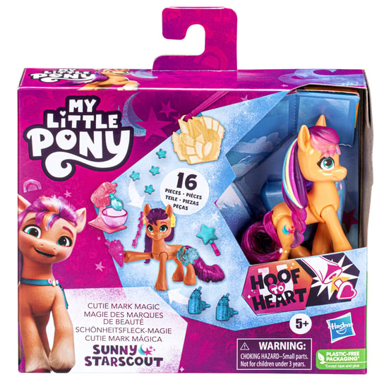 Hasbro, My Little Pony, figurka Sunny Starscout, Magia Cutie Marks + 20 akcesoriów, F5250 My Little Pony