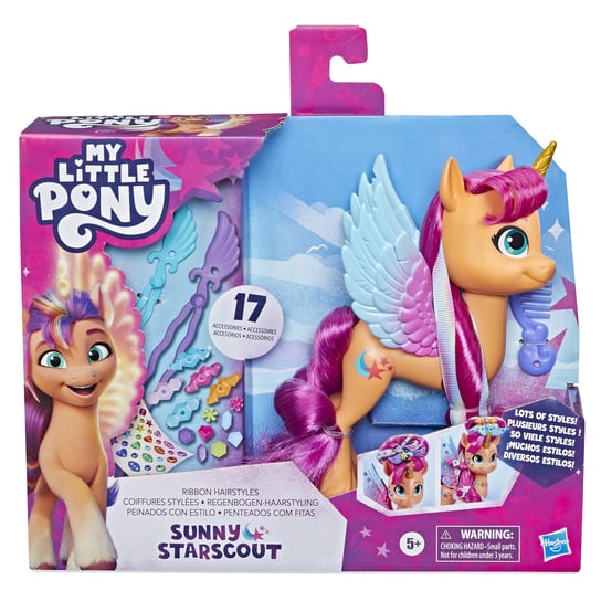 Hasbro, My Little Pony, Kucyk Sunny z modną wstążką + 17 dodatków, F3873 My Little Pony