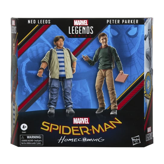 Hasbro, Spiderman, figurka kolekcjonerska Homecoming Marvel Legends - Ned Leeds & Peter Parker, 15 cm, F3457 Hasbro
