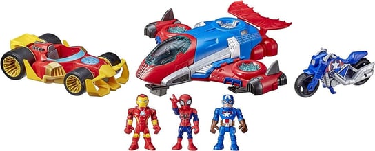 Hasbro Zestaw figurek i pojazdów Spiderman, Ironman i Kapitan Ameryka F1206 Hasbro