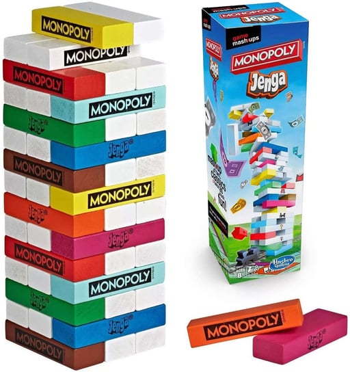 Hasbro,  Zręcznościowa, Monopoly Jenga, E8831, gra planszowa Monopoly