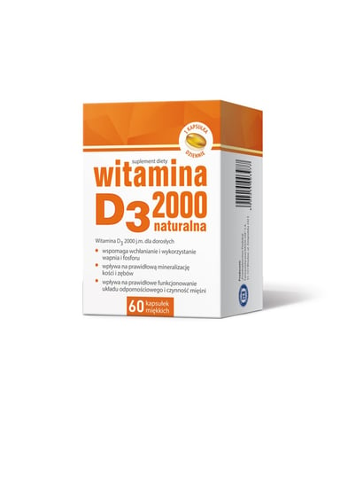 Hasco Witamina D3 2000, suplement diety, 60 kapsułek Hasco-Lek