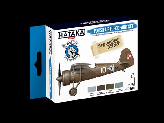 Hataka Hobby, zestaw farb modelarskich, Blue Line, HTK-BS01 Polish Air Force paint set Hataka Hobby