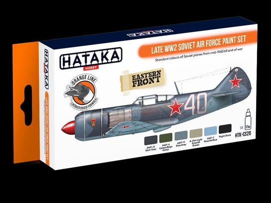 Hataka Hobby, zestaw farb modelarskich, Orange Line, HTK-CS20 Late WW2 Soviet Air Force paint set, 6 x 17ml Hataka Hobby