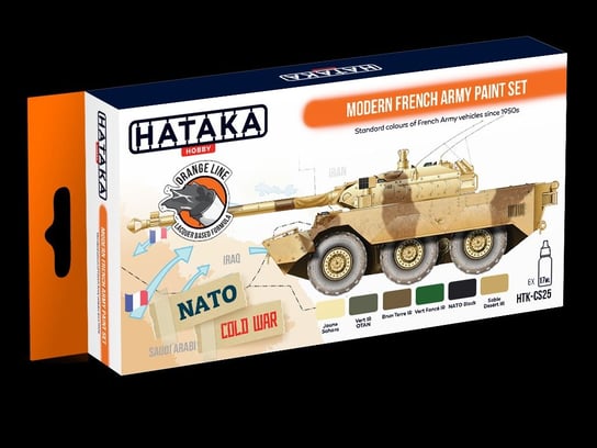 Hataka Hobby, zestaw farb modelarskich, Orange Line, HTK-CS25 Modern French Army paint set, 6 x 17ml Hataka Hobby
