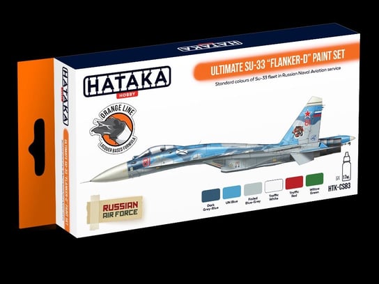 Hataka Hobby, zestaw farb modelarskich, Orange Line, HTK-CS83 Ultimate Su-33 "Flanker-D" paint set, 6 x 17ml Hataka Hobby