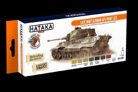 Hataka Hobby, zestaw farb modelarskich, Orange Line, HTK-CS94 Late WW2 German AFV paint set, 8 x 17ml Hataka Hobby