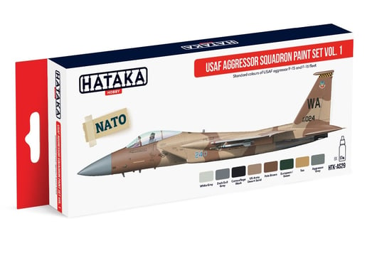 Hataka Hobby, zestaw farb modelarskich, Red Line, HTK-AS29 USAF Aggressor Squadron paint set vol. 1 Hataka Hobby