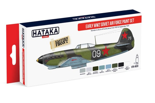 Hataka Hobby, zestaw farb modelarskich, Red Line, HTK-AS33 Early WW2 Soviet Air Force Paint Set Hataka Hobby