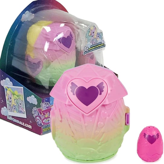 Hatchimals Rainbow-cation Rodzinny Domek z Figurkami Duże żółte jajko Niespodzianka + naklejki  Spin Master Spin Master