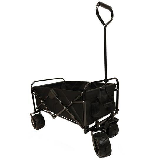 HATTORO Ręczny wózek ogrodowy Ręczny wózek transportowy Składany Składany Czarny HATTORO