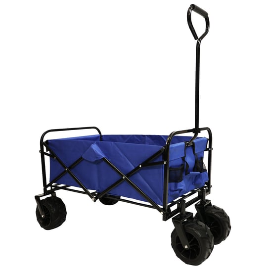 HATTORO Wózek ogrodowy Wózek ręczny Wózek transportowy Składany Niebieski HATTORO